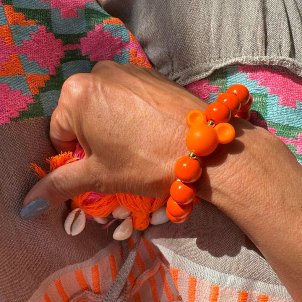 Orange Mickey Armband Herzteil