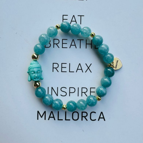 Turquoise Buddha Smoother - Edelstein Armband